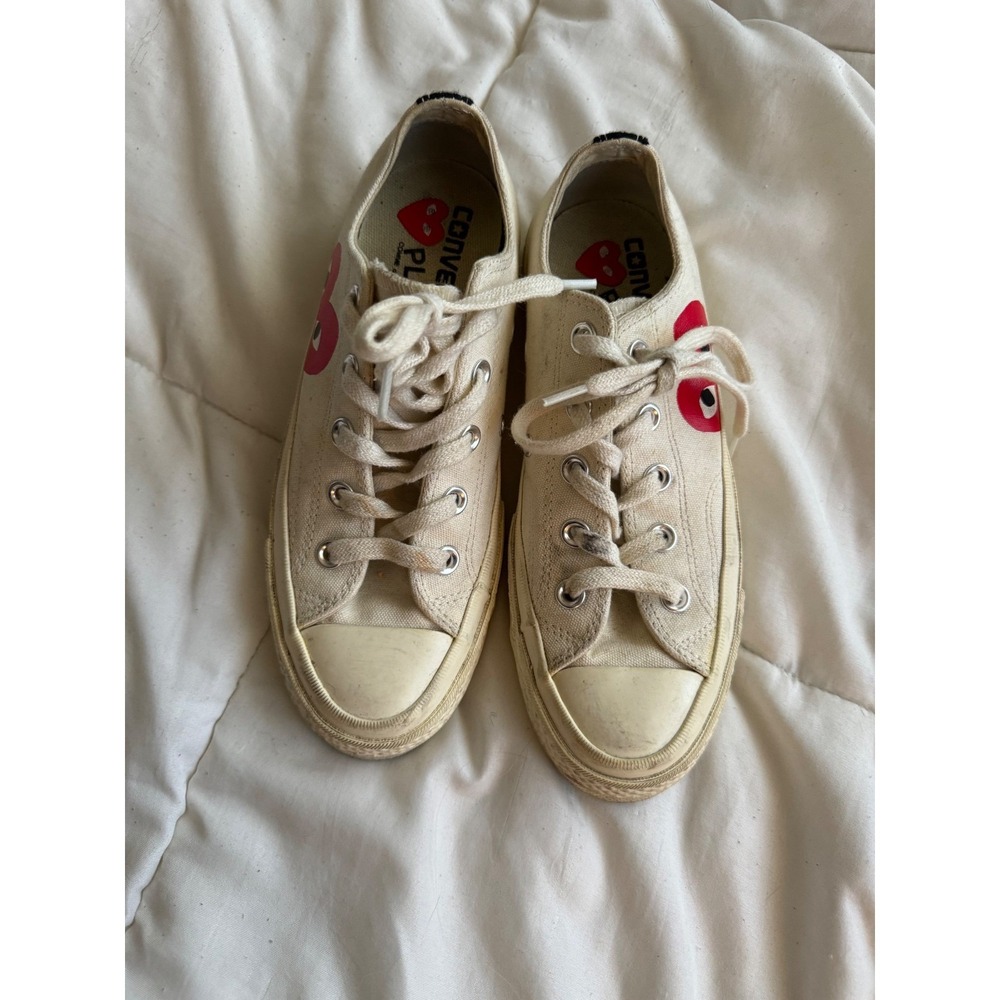 Converse Men's White Comme des Garçons Sneaker Size 4